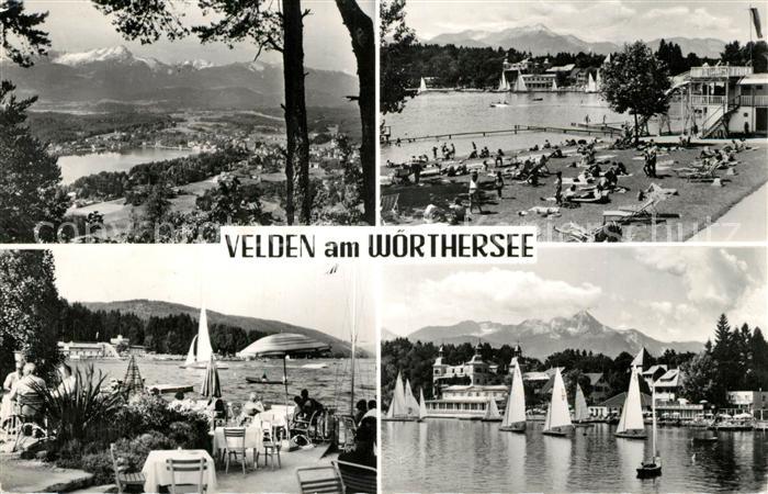 Velden Woerthersee Strand Segelboote
