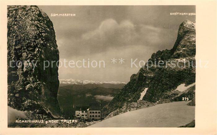 Riemannhaus gegen Hohe Tauern