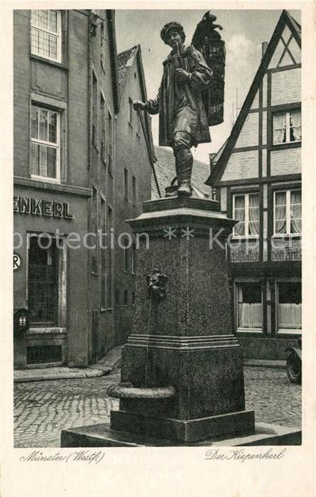 Muenster Westfalen Der Kiepenkerl Denkmal