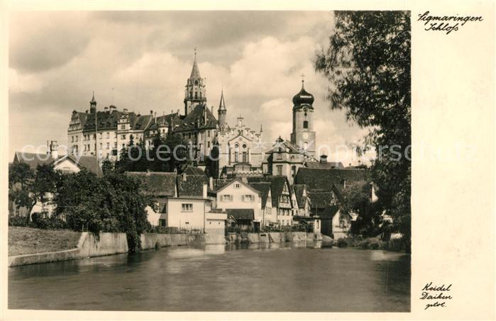Sigmaringen Schloss Flusspartie