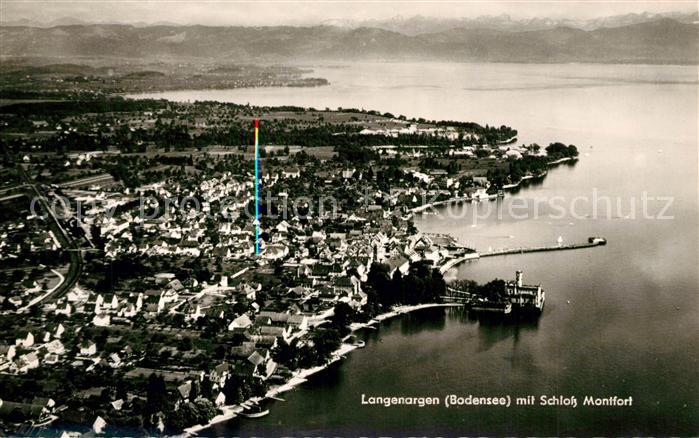 Langenargen Bodensee Fliegeraufnahme mit Schloss Montfort