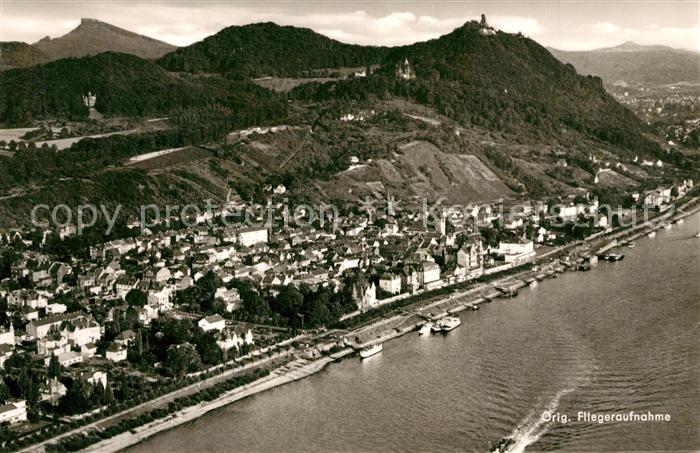 Koenigswinter Fliegeraufnahme Rheinpartie