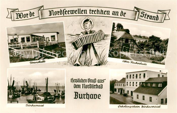 Burhave Strandhalle Fischerhaus Hafen Burhaversiel