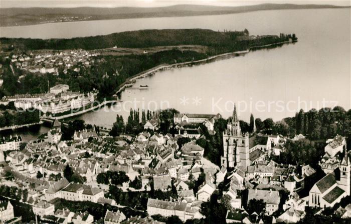 Konstanz Bodensee Fliegeraufnahme Bucht und Horn
