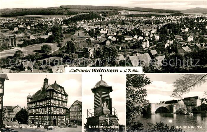 Melsungen Fulda Fliegeraufnahme Marktplatz Rathaus Bruecke Bartenwetzer