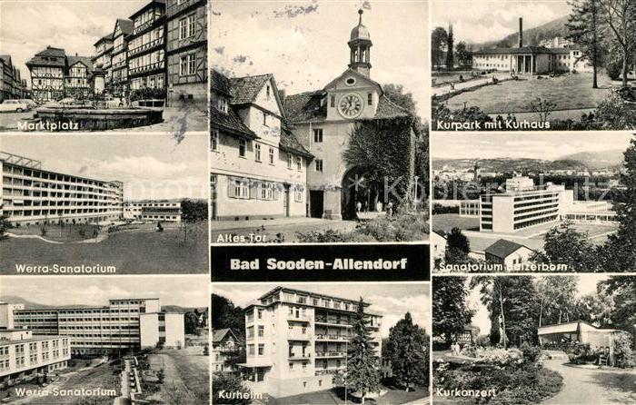 Bad Sooden-Allendorf Marktplatz Kurhaus Tor Werra-Sanatorium Kurheim