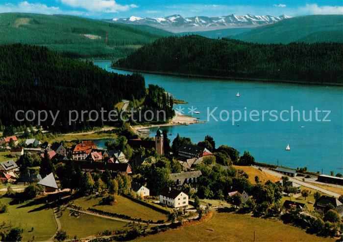 Schluchsee Fliegeraufnahme mit Alpen