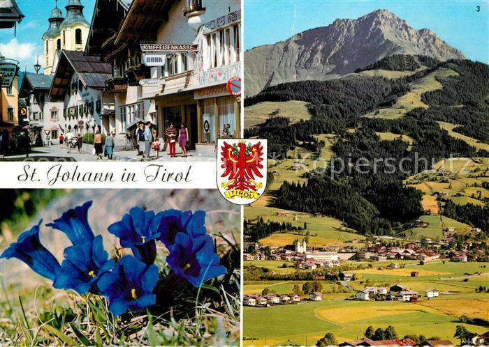 St Johann Tirol Fliegeraufnahme Speckbacherstrasse Kitzbueheler-Horn