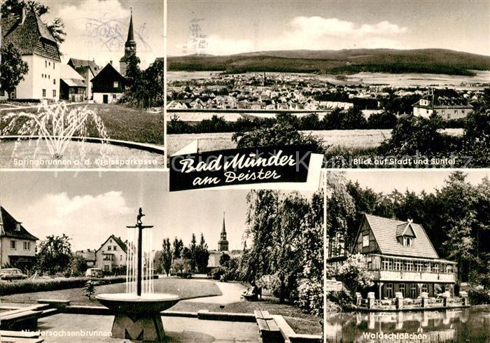 Bad Muenster Stein Ebernburg mit Suentel Waldschloesschen Niedersachsenbrunnen