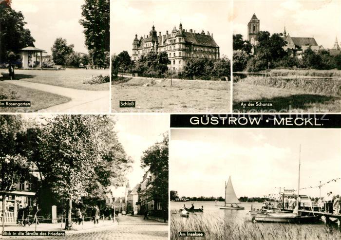 Guestrow Mecklenburg Vorpommern Rosengarten Schloss Schanze Inselsee Strasse des