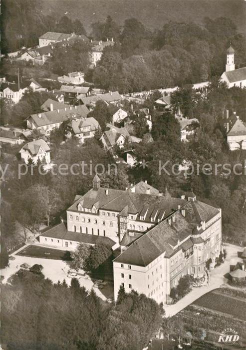 Tutzing Fliegeraufnahme Kloster und Krankenhaus