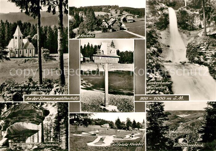 Kniebis Freudenstadt Kapelle Sankenbacher-Wasserfall ellbasee Golfplatz Kastelst