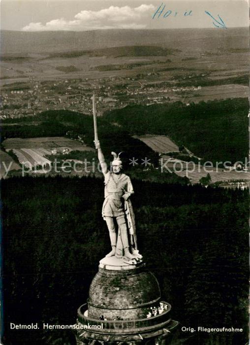 Detmold Fliegeraufnahme Hermannsdenkmal
