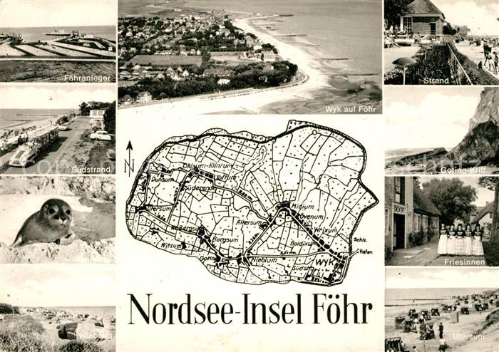 Insel Foehr Fliegeraufnahme Wyk Strand Friesinnen Strand Faehranleger Goting-Kli