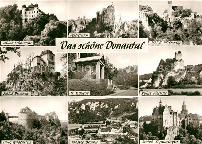 Donautal Schlosser Muehlheim Werenwag Bronnen Siegmaringen Burg-Wildenstein Klos