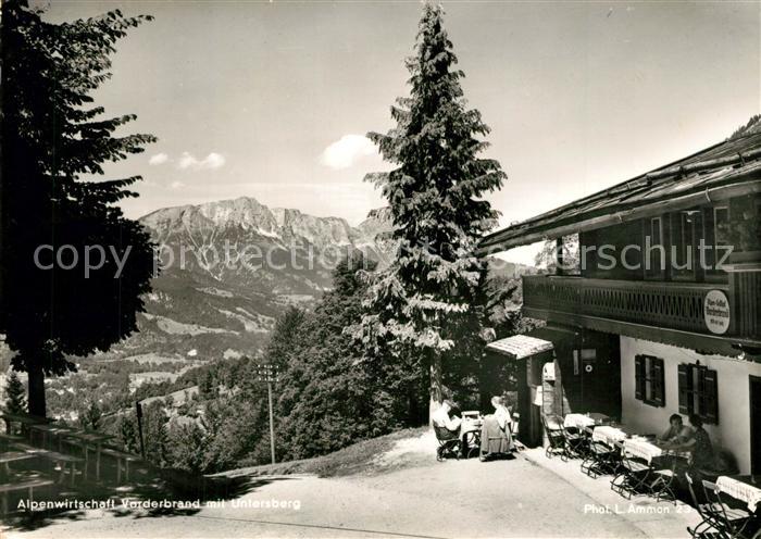 Berchtesgaden Alpenwirtschaft Vorderbrand mit Untersberg
