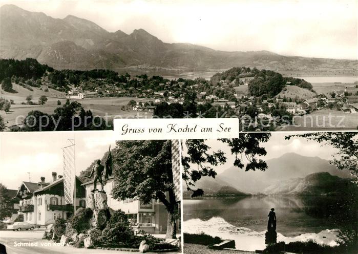 Kochel See Fliegeraufnahme Seepartie Schmied von Kochel