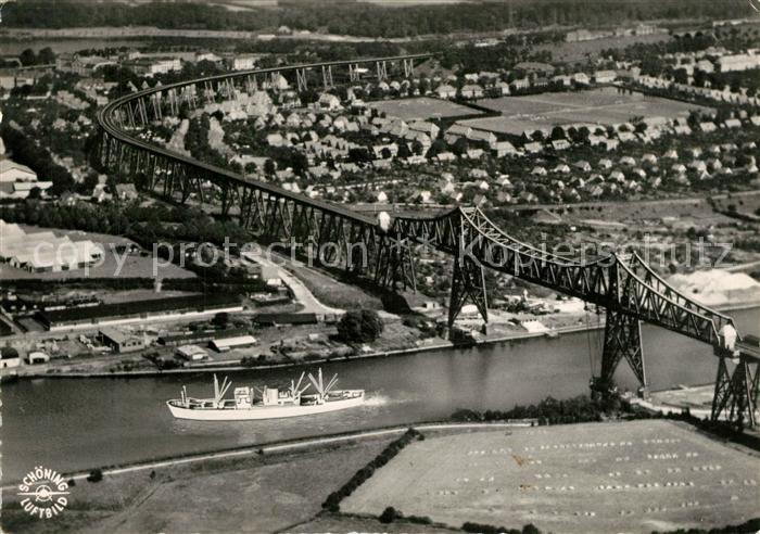 Rendsburg Fliegeraufnahme Hochbruecke