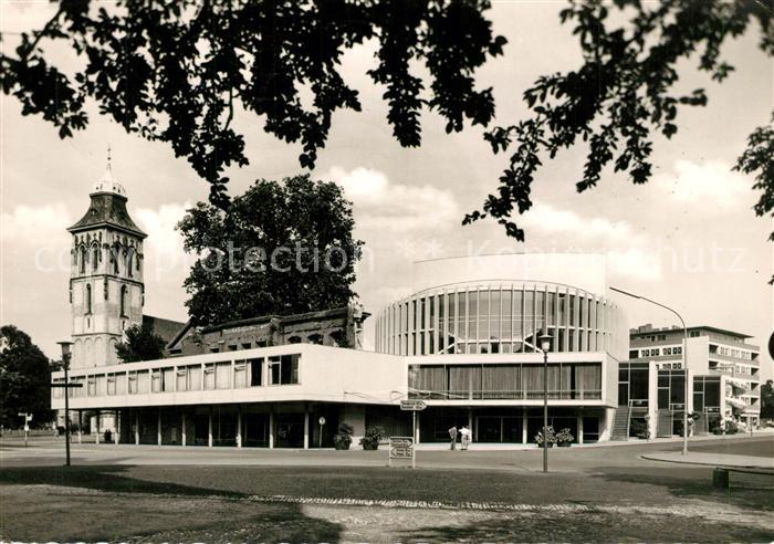 Muenster Westfalen Stadttheater und Martinikirche