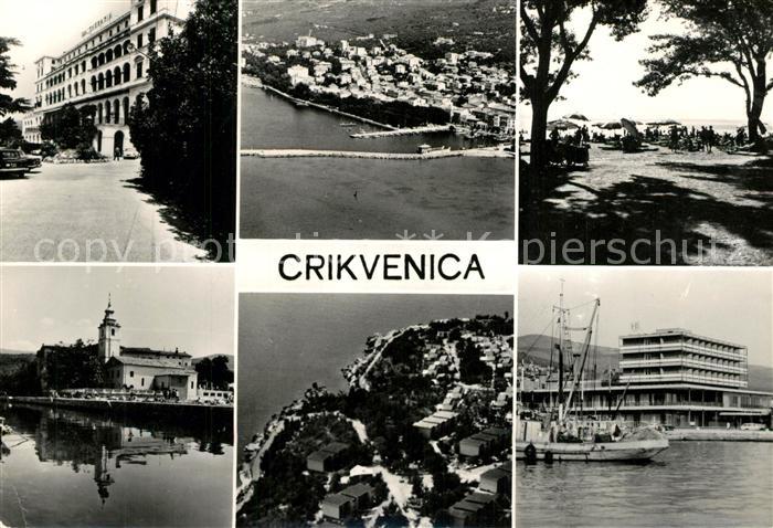 Crikvenica Kroatien Fliegeraufnahme Strand Hafen Kirche
