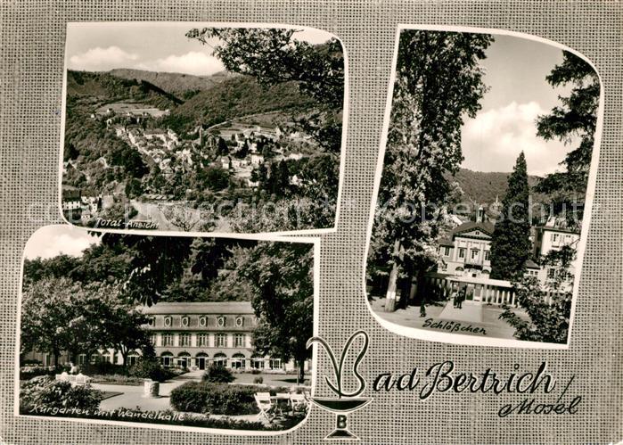 Bad Bertrich Fliegeraufnahme Schloesschen Kurgarten Wandelhalle