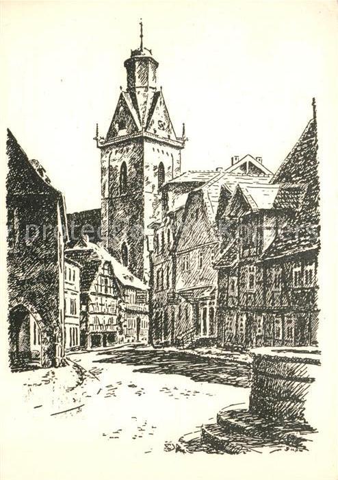 Korbach Stechbahn Federzeichnung von F.-L. Janisch