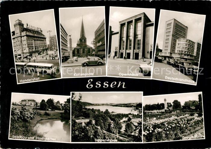 Essen Ruhr Handelshof Kurienplatz Opernhaus Deutschlandhaus Saalbau Baldeneysee