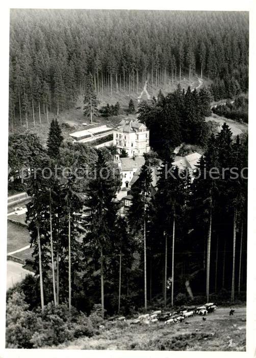 Friedrichsroda Restaurant Cafe Waldschloesschen Blick von der Schauenburg