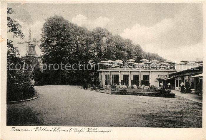 Bremen Wallmuehle mit Cafe Hillmann
