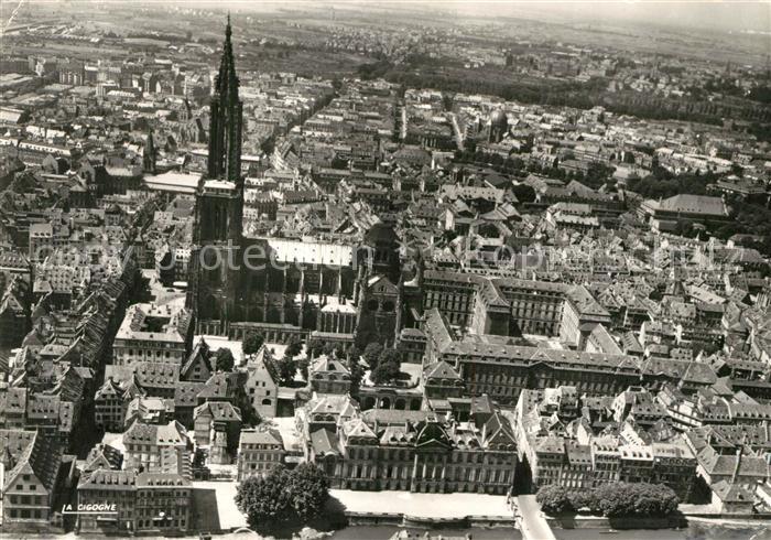 Strasbourg Alsace Fliegeraufnahme Cathedrale Palais Rohan