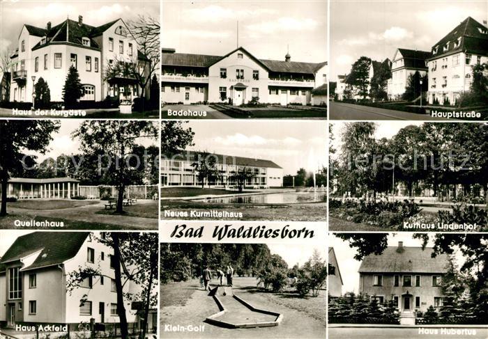 Bad Waldliesborn Badehaus Hauptstrasse Kurhaus-Lindenhof Haus-Hubertus Minigolg