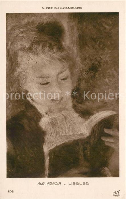 Kuenstlerkarte Auguste Renoir Liseuse