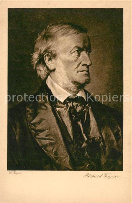 Wagner Richard Komponist Kuenstlerkarte C. Jaeger Verlag-Wiechmann-Nr. 242