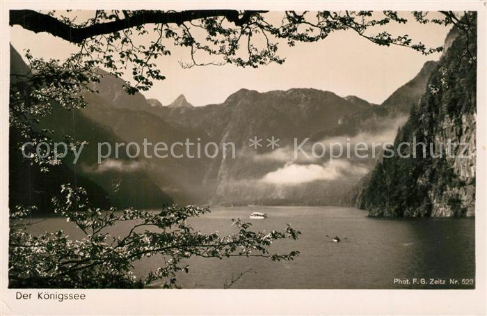 Foto Zeitz F.G. Nr. 523 Koenigssee Berchtesgaden