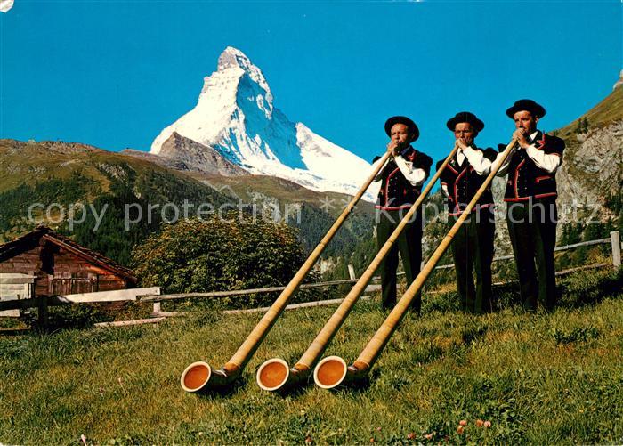 Alphorn Alphorntrio Edelweiss Zermatt Matterhor