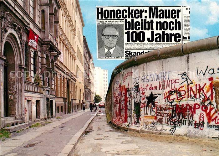 Berliner Mauer Berlin Wall Sebastianstrasse Honecker