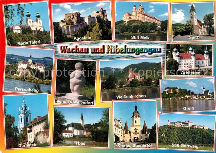 Aggstein Burgruine Wachau Nibelungengau Maria Taferl Stift Melk Artstetten Grein