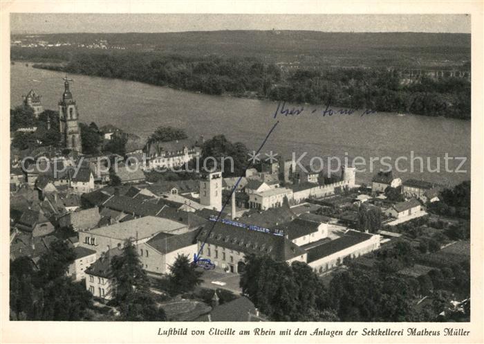 Eltville Rhein Sektkellerei Matheus Mueller Fliegeraufnahme