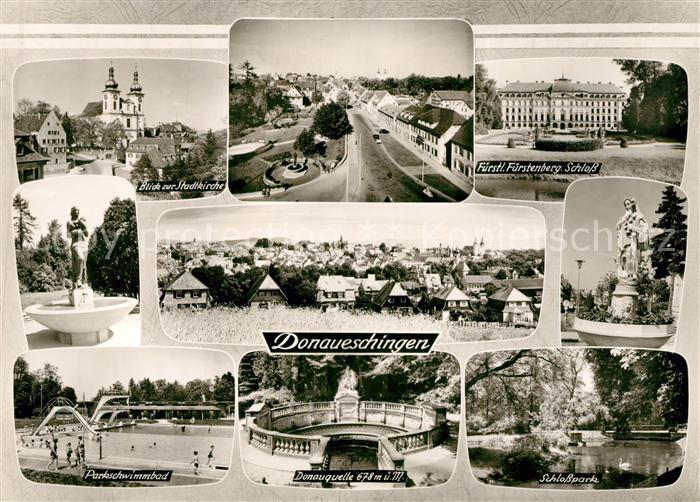 Donaueschingen Fuerstenberg Schloss Stadtkirche Donauquelle
