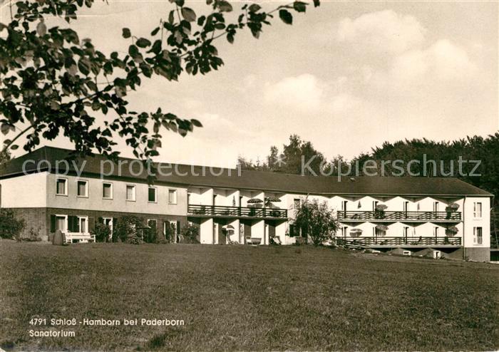 Paderborn Schloss Hamborn Sanatorium