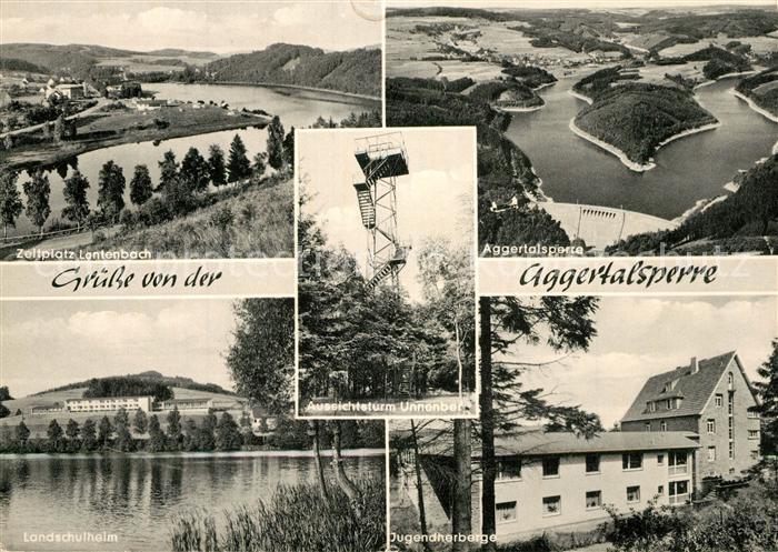 Aggertalsperre Jugendherberge Zeltplatz Lantenbach Aussichtsturm Unnenberg