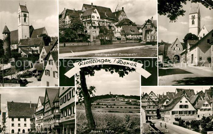Riedlingen Donau Bussen Bruecke Marktplatz