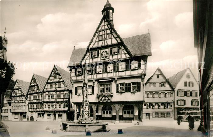Urach Bad Rathaus Marktbrunnen