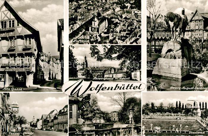 Wolfenbuettel Schloss Herzog-August-Denkmal Fliegeraufnahme