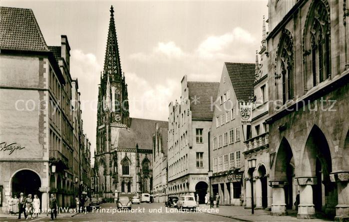 Muenster Westfalen Prinzipalmarkt Lambertikirche