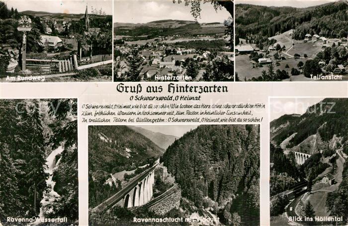 Hinterzarten Rundweg Ravenna-Wasserfall Viadukt