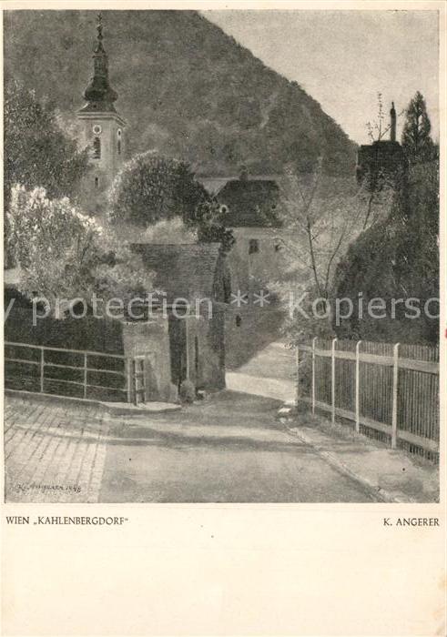 Wien Kahlenbergdorf Kuenstlerkarte K. Angerer