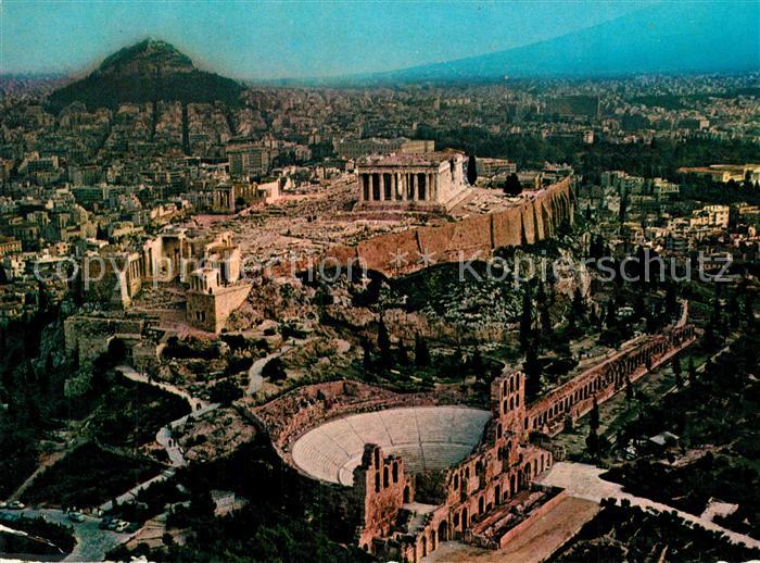 Athen Griechenland Akropolis Fliegeraufnahme