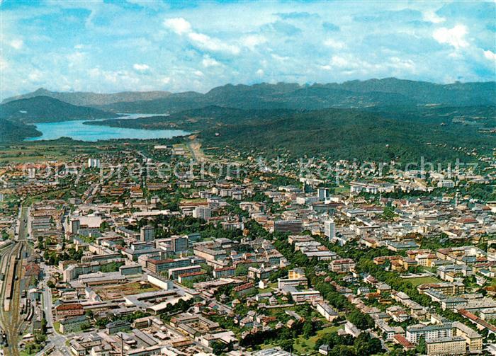 Klagenfurt Woerthersee Fliegeraufnahme
