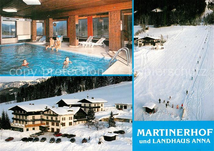 St Martin Tennengebirge Gasthof Pension Martinerhof und Landhaus Anna Hallenbad